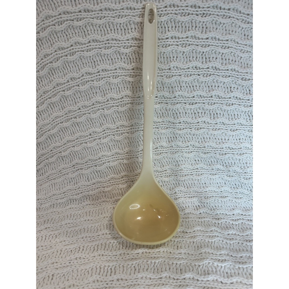 Vintage MCM * Foley * Plastic / Nylon 11" Beige - Serving Soup LADLE Some Wear